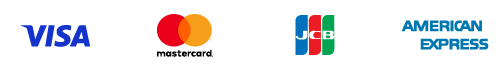 VISA、マスターカード、JCB、アメリカンエクスプレス